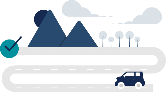 Tenant Background Checks - Car Navigating road with mountain in distance
