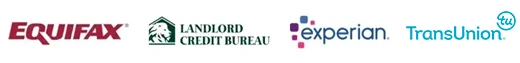 Credit Bureaus FrontLobby US reports to. Equifax, Landlord Credit Bureau (LCB), Experian, TransUnion