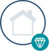 Icon of House and Diamond